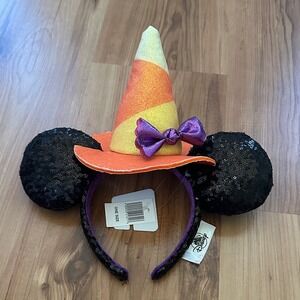 Disney Minnie Mouse Halloween Witch Hat Ears Headband NWT